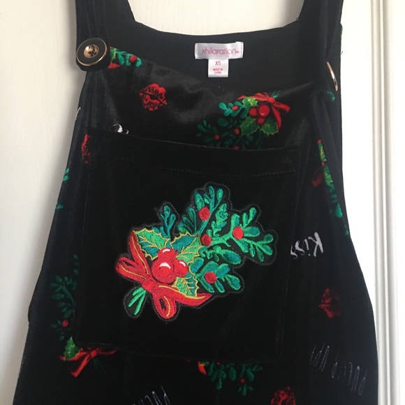 Velour Holiday Overalls - Picture 3 of 5